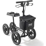 Vevor - Trottinette pliante pour genoux, 160 kg, deambulateur orientable aluminium, guidon et genouillere, hauteur reglable, roues tout terrain 305