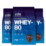 Mix&Match: 3 x Whey-80 Myseprotein 1 kg