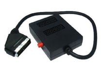 World of Data 2 Way Scart Splitter (Switched/Bi-Directional) - 21-pin Scart (Fully Wired) - Male to 2 x Female (or vice versa) - Audio & Video Signal - Adapter - Multiplier