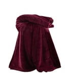 Catherine Lansfield Raschel Velvet Touch 130x170cm Blanket Throw Red