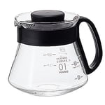 Hario CD-V60-01 CD Microwave-360 ml Cafetière Range Server V60-01 Microwave-360ml, Glass, Black, 2 Cup