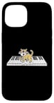 iPhone 15 Piano Cat Kitten Pianist Keyboard Player Case