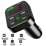 Auto Bluetooth Audio MP3-soitin FM-lähetin Radio Musiikkivastaanotin Kaksoislaturi Ilmainen langaton liitäntä Nopea USB-sovitin Ha S3B0