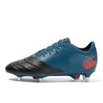 Canterbury Mixte Phoenix Genesis Pro Soft Ground Rugby Boots Chaussures, Bleu, Noir, Orange, 40 EU