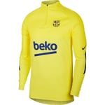 Nike FC Barcelona VaporKnit Strike Drill Football Top Sz M Sonic yellow Obsidian