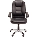 Fauteuil de bureau manager inclinable chaise de bureau pivotan similcuir noir