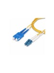 7m (23ft) LC to SC (UPC) OS2 Single Mode Duplex Fiber Optic Cable 9/125µm Laser Optimized 10G Bend Insensitive Low Insertion Loss - LSZH Fiber Patch Cord (SMLCSC-OS2-7M) - patch cable - 7 m - yellow