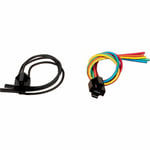 Relä drag specialties - Kabelanslutning svart relay socket plug w color wire