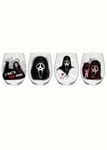 Halloween Horror Movie Scream Ghost Face Reusable Plastic Tumbler Glasses Pack 4