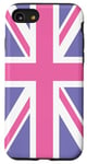 iPhone SE (2020) / 7 / 8 Purple and Pink, United Kingdom The Union Jack Flag Case