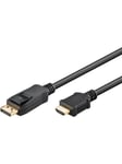 Pro DisplayPort 1.2 - HDMI 2.0 - Skærmkabel - 2m - Sort