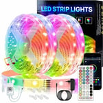 Bandes led 20M rgb 5050 Kit de bandes led a changement de couleur avec telecommande 44 touches pour la decoration de la maison de la chambre