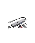 Lecteur de carte et Hub USB-C 4 en 1 ID Dock Travel Gris sidéral