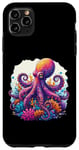 Coque pour iPhone 11 Pro Max Pieuvre récif de corail sous l'eau Idée créative Inspiration