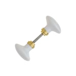 Sofoc - alpertec - Ensemble boutons de porte olive porcelaine blanc