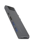 ICY BOX Thunderbolt 3 Dock pour MacBook Pro et MacBook Air, HDMI, LAN, USB 3.0 Hub, Lecteur de Carte, Gris