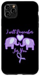 Coque pour iPhone 11 Pro Max Alzheimer awareness Purple Elephant Dementia Alzheimer