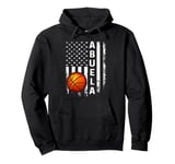 Basketball Abuela America Flag Vintage Christmas Xmas Pullover Hoodie