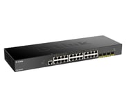 D-Link Dgs 1250-28X - Switch - L3 Lite - Smart - 24 X 10/100/1000 + 4 X 10 Gigabit Sfp+ - Rackmonterbar