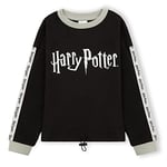 Harry Potter Sweat Fille 7-14 Ans (Noir/Gris Sweat, 11-12 Ans)