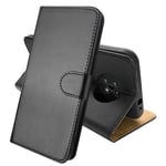 Leather Wallet Flip Cover Case for Nokia G50 (Black) Black