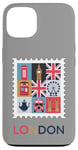 iPhone 13 London Stamp with Iconic Landmarks - London Souvenir Case