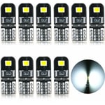 Jusch - Ampoules T10 led canbus 12V Blanc Pas De Polarité Conçu W5W Wedge Intérieur De Voiture Lumière Dôme Feux De Plaque D'immatriculation