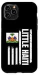 Coque pour iPhone 11 Pro Little Haiti America Drapeau américain haïtien patrimoine haïtien