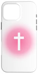 iPhone 16 Pro Max Christian Faith Cross Pink Aura Case