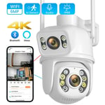 Merkmak - Camera de surveillance exterieure ptz 6MP 4K WiFi filaire et sans fil Bluetooth Double Objectif avec suivi automatique Ecran ai