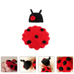 1 Set baby ladybug outfit Newborn Photo Shoot Prop Baby Knitted Crochet