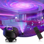 Galaxy Projector Fantasy Aurora - Stjerneprojektor med BT-høyttaler, lyssensor og 360° rotasjon