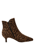 SHOE THE BEAR Saga Leopard Suede Pointed Boots, Brown/Multi