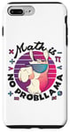 Coque pour iPhone 7 Plus/8 Plus Math is No ProbLlama Jeu de mots amusant en forme de lama