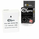 Ex-Pro for Nikon EN-EL14 1800mAh ULTRA Power Plus+ Li-on Digital Camera Battery