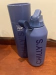 CHILLY'S  BOTTLE  500ML SERIES 2  FLIP WHALE BLUE   EDITION