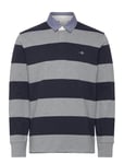 GANT Reg Chambray Stripe Heavy Rugger Grå