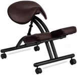 Ergonomic Kneeling Chair,Furniture Knee Chair Saddle seat Mobile Ergonomic Chair for The Home Office to Relieve Back and Neck Pain