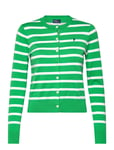 Polo Ralph Lauren Striped Cotton-Blend Cardigan Grön