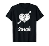 Sarah Cupid Heart With Arrow Cute Love Name Sarah T-Shirt