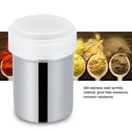 (Concave L)Stainless Steel Powder Shaker Pot Cocoa Sugar Coffee Pepper Spice RE