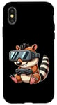 Coque pour iPhone X/XS Animal de joueur mignon avec des lunettes VR Cartoon