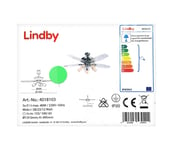 Lindby - Kattotuuletin valolla CEDRIK 5xE14/40W/230V