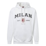 AC Milan Sweat College Collection Capuche, Blanc, L Mixte