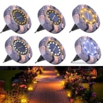 8/12/16leds Solar Powered Lights Outdoor Waterproof Buried Light White-12