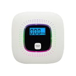 OBEST Carbon Monoxide Detector Alarm with Digital Display and Replaceable Battery Operation, CO Alarm Detector with Test Button and LED Status Indicator