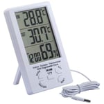 Gabrielle - Thermomètre grand écran de haute précision avec sonde pour thermomètre intérieur extérieur numérique grand écran lcd