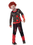 Smiffys Costume clown zombie deluxe, Rouge & Vert, avec masque en latex, haut & pantalon