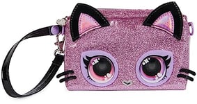 PURSE PETS - SAC POCHETTE CHATON - Sac pour Enfant Chat Format Sac À Main - Animal Animé Chaton Aux Yeux Qui Changent De Couleurs - À L'Epaule Ou Au Poignet - Effets Lumineux - Jouet Enfant 4 Ans Et +