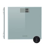 Salter 9028 SV3R09 Digital Bathroom Scales - Large Tap Start Platform For Body Weight, Backlit LCD Display, Max 180kg, Ultra Slim Razor Design,15 Year Guarantee, Includes 1 x CR2032 Battery, Silver